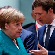 Merkel och Österrikes förbundskansler Sebastian Kurz.