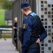 Polis på plats på Bellevuegården i Malmö.