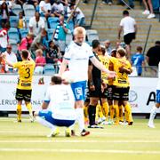 Elfsborg jublar vid sitt 1-3 mål.