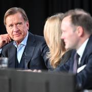 Vd Håkan Samuelsson vid Volvo Cars bolagsstämma i april.
