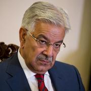 Pakistans försvarsminister Khawaja Asif.