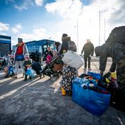Ukrainska flyktingar i Karlskrona. 