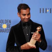 Aziz Ansari  tog emot pris på Golden Globe-galan. 