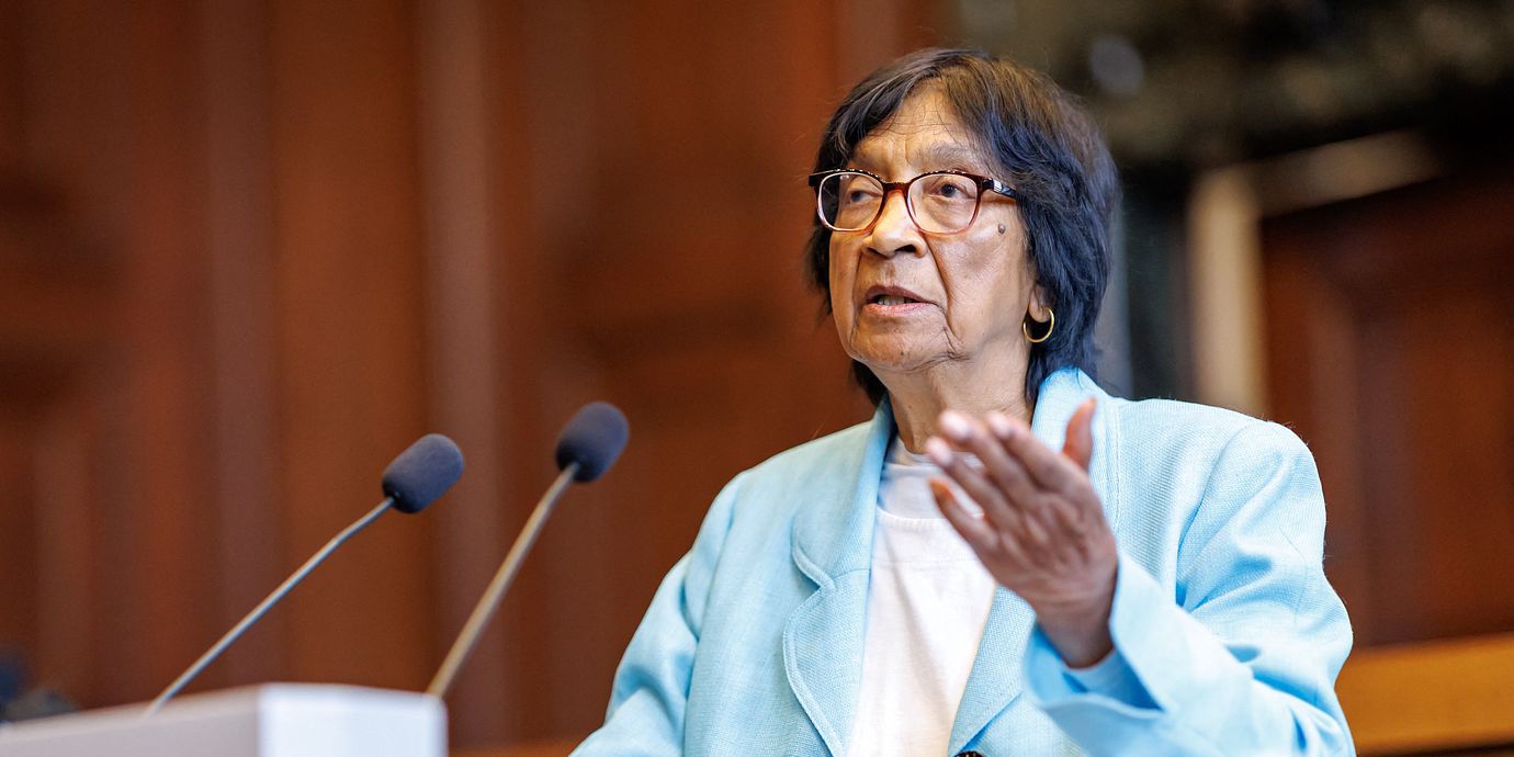 Mottagaren av Nobels fredspris, Navi Pillay.
