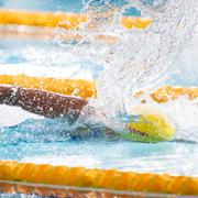 Sarah Sjöström i försöket på 50m fristil under fredagens europamästerskapstävlingar i simning i Tollcross International Swimming Centre i Glasgow, Storbritannien. 