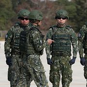 Taiwanesiska soldater under en övning i januari förra året.