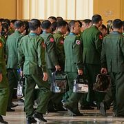 Myanmars militärrepresentanter i parlamentet.