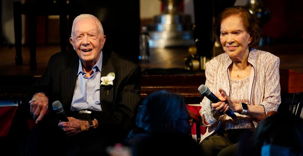 Jimmy Carter och hustrun Rosalynn, som dog 2023 vid 96 års ålder.