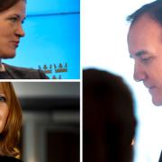 Anna Kinberg Batra, Annie Lööf och Stefan Löfven.