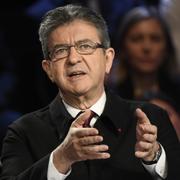 Vänsterns Jean-Luc Mélenchon i debatten.