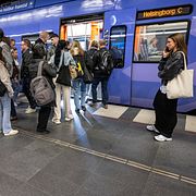 Pågatåg vid Malmö C. Arkivbild