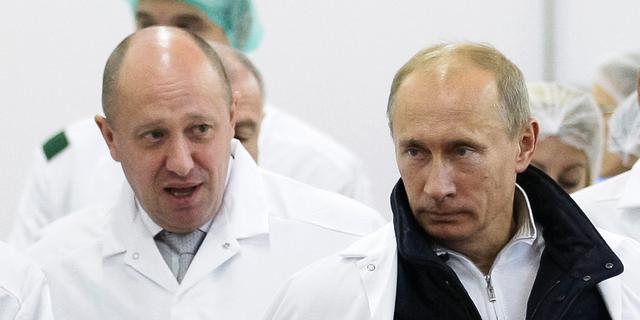 Prigozjin och Putin, 2010. Alexei Druzhinin / AP