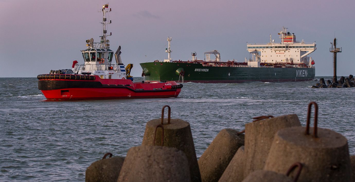 Norsk oljetanker i Litauen.
