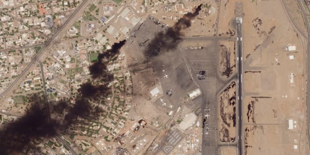 Satellitbild över Khartum. Planet Labs PBC / AP