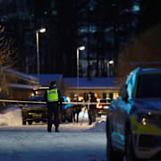 Polisens tekniker på plats.