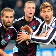 Olof Mellberg i FCK och Fernando LLorente i Juventus.