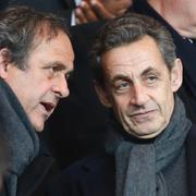 Platini och Nicolas Sarkozy.