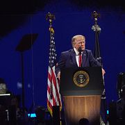 Trump talar i Washington.