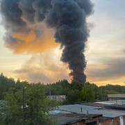 Bilder som Zelenskyj har delat påstås visa rökmoln efter nattens attacker i Moskvaregionen.