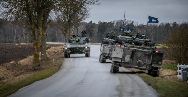 De svenska styrkorna är kvar på Gotland. Karl Melander / AP
