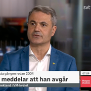 Ibrahim Baylan i SVT:s Morgonstudion.