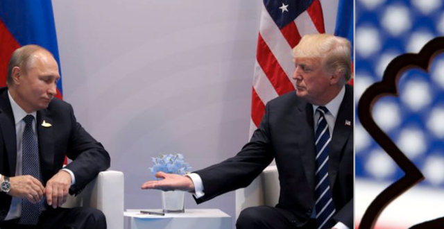 Vladimir Putin och Donald Trump, presidenter. TT
