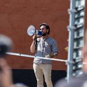 Salwan Momika brände koranen utanför en moské på Medborgarplatsen i Stockholm.