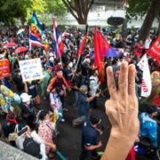 Protesterna i Thailand.