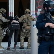 Amerikansk gränspolis har gripit en man utanför migrationspolisens byggnad i Portland i juni 2025.