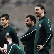 Zlatan Ibrahimovic tränar med Hammarby.