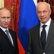 President Putin och ukrainska premiärministern Mykola Azarov.