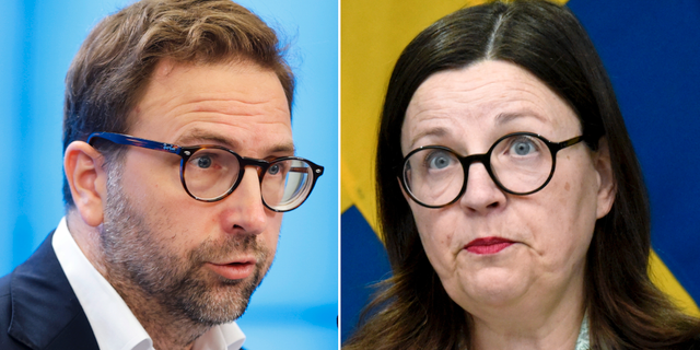 Fredrik Malm (L) och Anna Ekström (S). TT