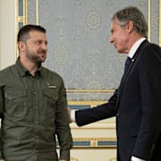 Blinken och Zelenskyj.  Brendan Smialowski / AP