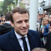 Emmanuel Macron anlände till vallokalen i Le Touquet på söndagsförmiddagen. Timmarna senare stod det klart att han blir Frankrikes näste president. 