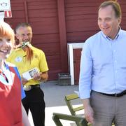 Stefan Löfven på Astrid Lindgrens värld i Vimmerby.