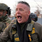 Gränspolischefen Gregory Bovino som nu bytts ut mot ”gränstsaren” Tom Homan i Minnesota. 