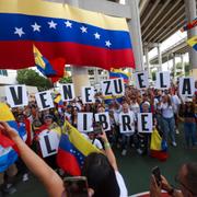 Manifestation till stöd för ett fritt val i Venezuela på söndagen.