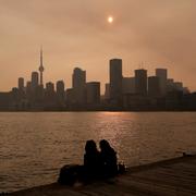 Solnedgång i Toronto, juni.