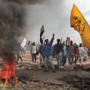 Regimkritiska protester i Sudan i fredags.