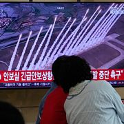 Avfyrandet visades i sydkoreansk tv.