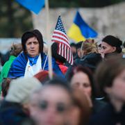 Demonstranter i Tbilisi inför valet förra helgen (20 oktober).