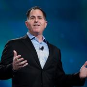 Michael Dell, grundare av Dell. Arkivbild. 