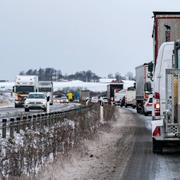 Köer på E6 mellan Landskrona och Helsingborg inför julen.