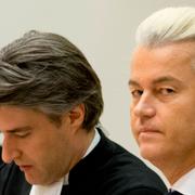 Wilders vid de förberedande förhandlingarna inför rättegången i mars i år.