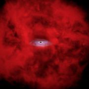 Konstnärlig illustration av en närbild av röntgenpricken 3DHST-AEGIS-12014.