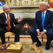 Bild från Benjamin Netanyahus möte med Trump förra veckan. 