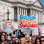 Demonstranter i Washington DC tidigare i veckan. 