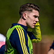 Viktor Gyökeres, svenska supportrar och förbundskapten Graham Potter.