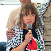 Greta Thunberg inför resan till Gaza.